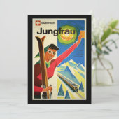 Vintage Travel Poster、スイス、Jungfrau、 カード (スタンド正面)