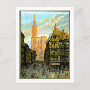 Vintage Travel Poster，ストラスブール ポストカード