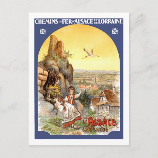 Vintage Travel Poster（フランス） ポストカード (正面)