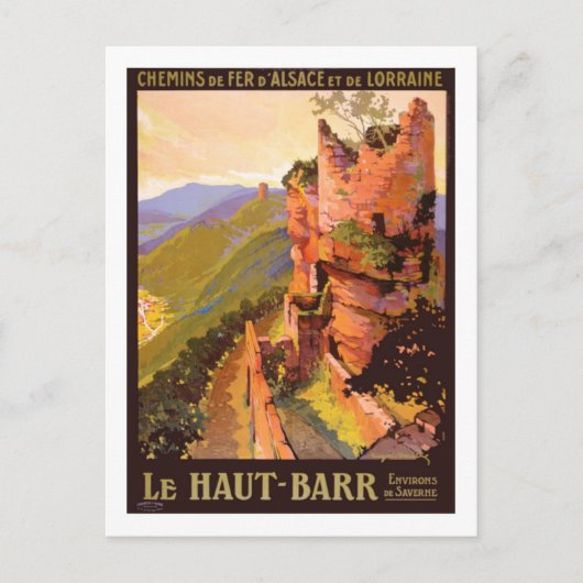 Vintage Travel Poster(フランス) ポストカード (正面)