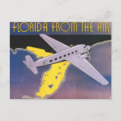 Vintage Travel Poster（フロリダ州、航空機） ポストカード (正面)