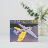 Vintage Travel Poster（フロリダ州、航空機） ポストカード (スタンド正面)