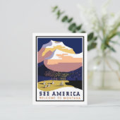 Vintage Travel Poster（モンタナ） ポストカード (スタンド正面)
