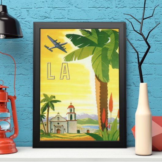 Vintage Travel Poster、ロサンゼルス、カリフォルニア ポスター