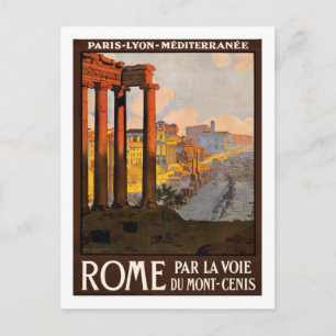 Vintage Travel Poster，ローマ ポストカード