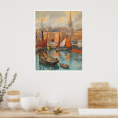 Vintage Travel Poster Art, Saint Malo,フランス ポスター (キッチン)