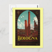 Vintage Travel Poster, Bologna, Italy ポストカード (正面/裏面)