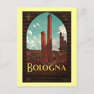 Vintage Travel Poster, Bologna, Italy ポストカード
