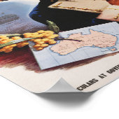 Vintage Travel Poster Discover Australia ポスター (角)