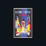Vintage Travel Poster、Fly Twa、ニューヨーク キャンバスプリント<br><div class="desc">ヴィンテージ旅行のポスター、ニューヨークのFly TWAは、1956年頃にTWAジェットとジェットストリームを持つニューヨークのタイムズスクエアの抽象芸術解釈を示している。</div>