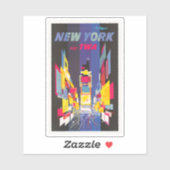 Vintage Travel Poster、Fly Twa、ニューヨーク シール (シート)