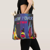 Vintage Travel Poster、Fly Twa、ニューヨーク トートバッグ (クローズアップ)