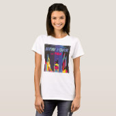 Vintage Travel Poster、Fly Twa、ニューヨーク Tシャツ (正面フル)