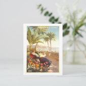 Vintage Travel Poster for Nice，フランス ポストカード (スタンド正面)