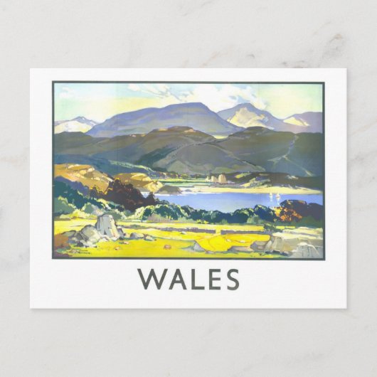 Vintage Travel Poster for Wales ポストカード (正面)