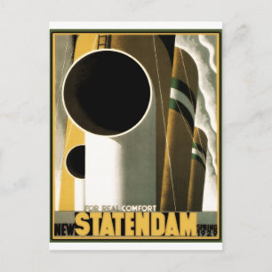Vintage Travel Poster: Holland America Statendam ポストカード