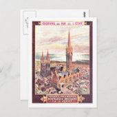 Vintage Travel Poster、Normandy ポストカード (正面/裏面)