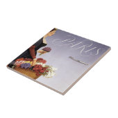 Vintage Travel Poster, Paris Via Constellation タイル (側面)