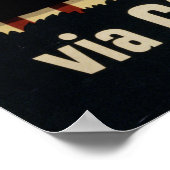 Vintage Travel Poster, Paris Via Constellation ポスター (角)