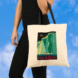 Vintage Travel Poster、Taku Glacier、アラスカ トートバッグ<br><div class="desc">ヴィンテージイラストレーション米国アメリカ合衆国の旅行ポスターまたはラゲージラベルTaku Glacier,  Alaskaから氷河と距離に氷河の海でクルーズ船を搭載。</div>