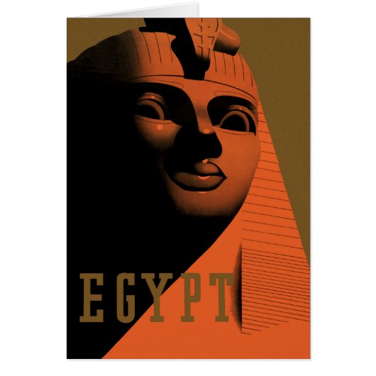 Vintage Travel Poster with Sphinx, Egypt, Africa (正面)