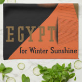 Vintage Travel Poster with Sphinx, Egypt, Africa キッチンタオル (折り畳み)