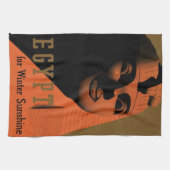 Vintage Travel Poster with Sphinx, Egypt, Africa キッチンタオル (横)