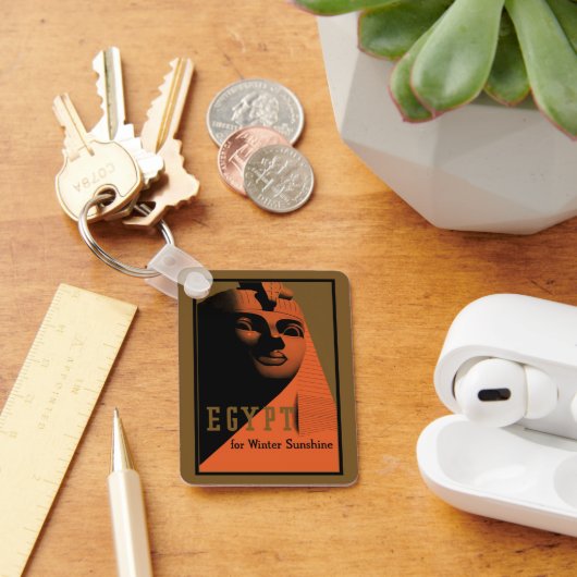 Vintage Travel Poster with Sphinx, Egypt, Africa キーホルダー (デスク)