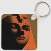 Vintage Travel Poster with Sphinx, Egypt, Africa キーホルダー (裏面)