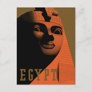Vintage Travel Poster with Sphinx, Egypt, Africa ポストカード