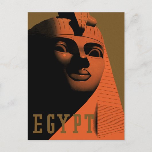 Vintage Travel Poster with Sphinx, Egypt, Africa ポストカード (正面)
