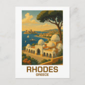 Vintage Travel Rhodes Greece ポストカード (正面)
