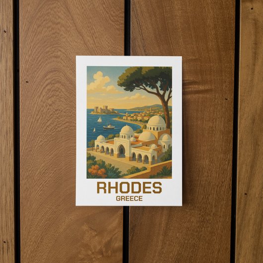 Vintage Travel Rhodes Greece ポストカード