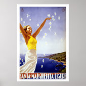 Vintage Travel, Santa Margherita Ligure, Italy ポスター (正面)