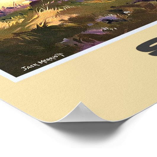 Vintage Travel、Somerset ポスター (角)