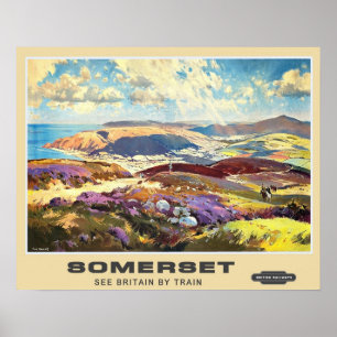 Vintage Travel、Somerset ポスター