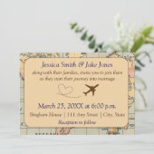 Vintage, Travel Themed Wedding Invite 招待状 (スタンド正面)