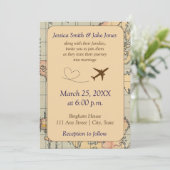 Vintage, Travel Themed Wedding Invite 招待状 (スタンド正面)