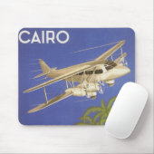 Vintage Travel to Cairo, Eygpt, Biplane Airplane マウスパッド (マウス)