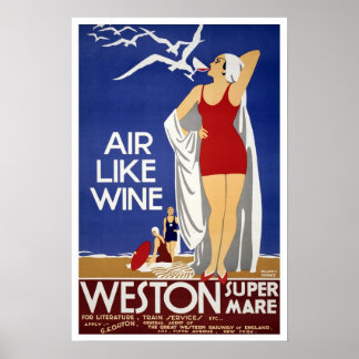 Vintage travel,Weston-super-Mare ポスター