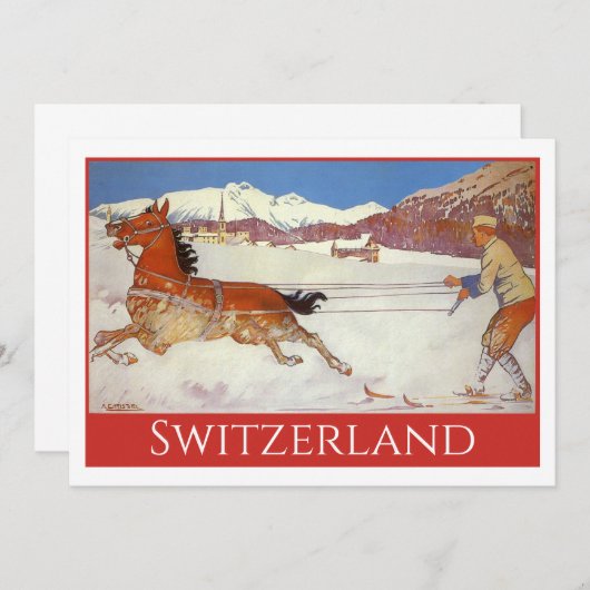Vintage Travel, Winter in Engadin Switzerland (正面/裏面)