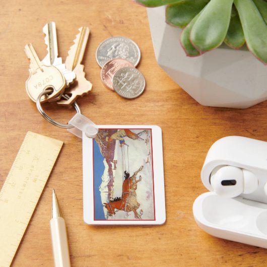 Vintage Travel, Winter in Engadin Switzerland キーホルダー (デスク)