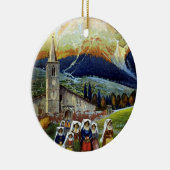 Vintage Travel, Women of Abruzzo,イタリア セラミックオーナメント (右)