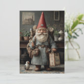 Vintage Traveler Christmas Gnome シーズンカード (スタンド正面)
