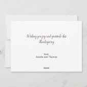 Vintage Trendy Grateful and Thankful Autumn Fruit シーズンカード (裏面)