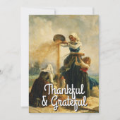 Vintage Trendy Grateful and Thankful Harvest シーズンカード (正面)
