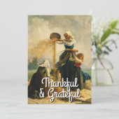 Vintage Trendy Grateful and Thankful Harvest シーズンカード (スタンド正面)