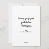 Vintage Trendy Grateful and Thankful Harvest シーズンカード (裏面)