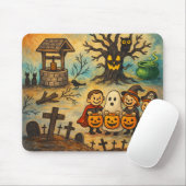 Vintage Trick-or-Treat Halloween Mousepad マウスパッド (マウス)