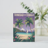 Vintage Trinidad and Tobago Travel ポストカード (スタンド正面)